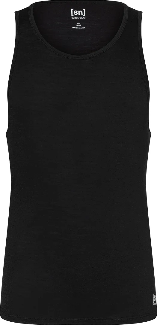 super.natural Men&#x27;s Base Tank 140 Jet Black | Buy super.natural Men&#x27;s Base Tank 140 Jet Black here | Outnorth