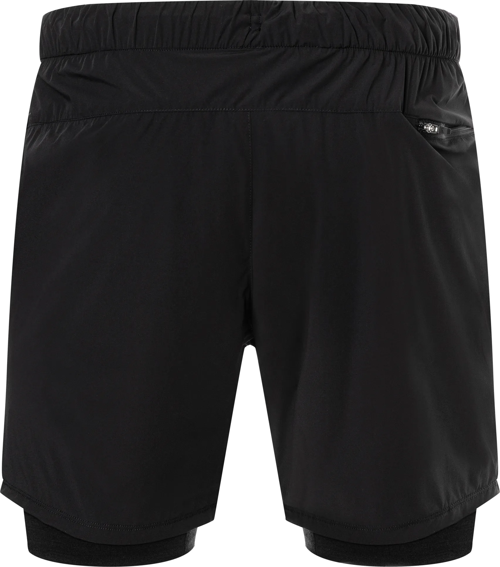 super.natural Men&#x27;s Double Layer Shorts Jet Black | Buy super.natural Men&#x27;s Double Layer Shorts Jet Black here | Outnorth