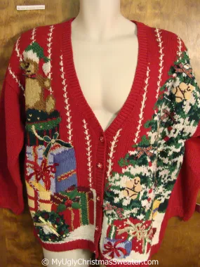 Tacky Christmas Sweater with 80s Tree