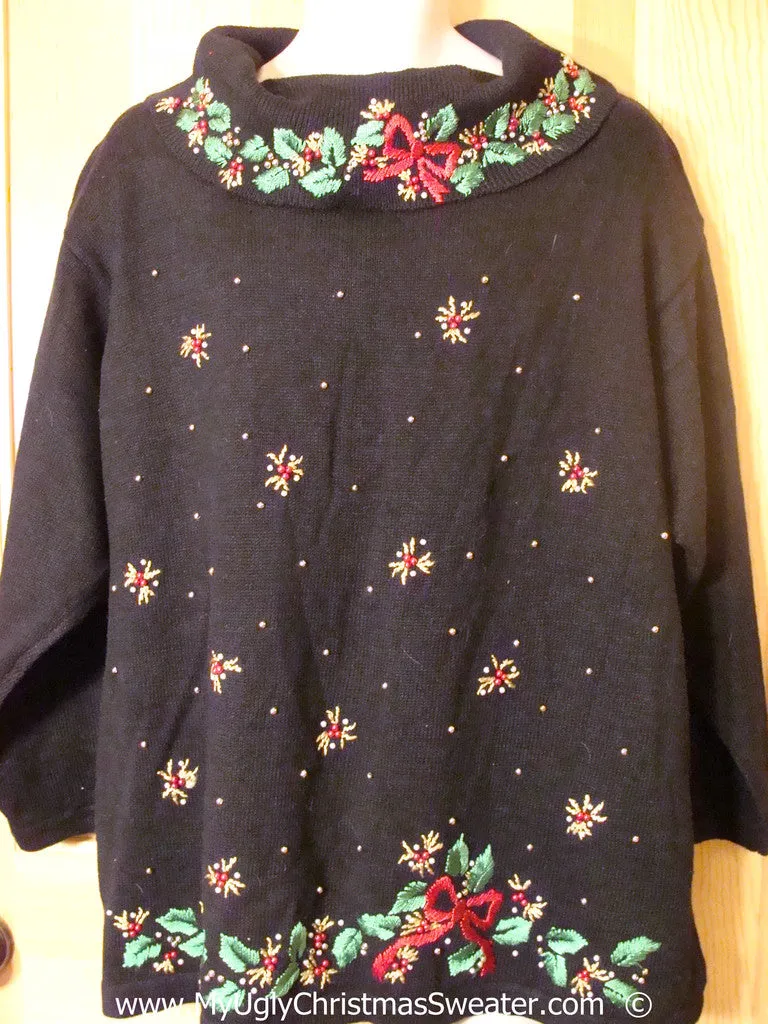 Tacky Vlack Christmas Sweater with Ivy Fits Mens XXL  (f1387)