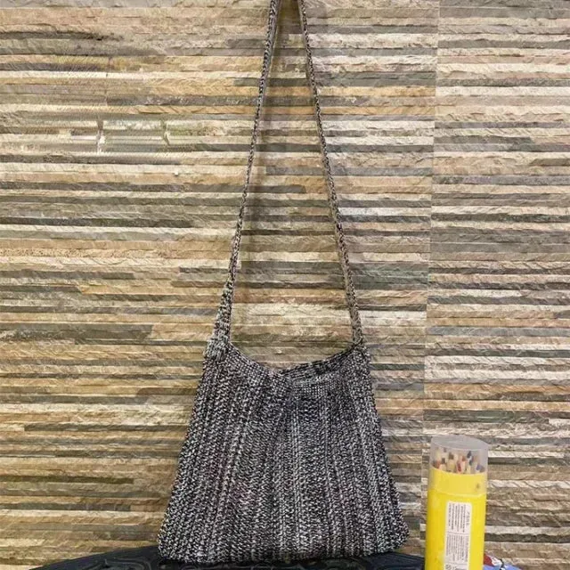 UAKISS  - Luxury Design Women  Knitted Shoulder Bag Contrast Color Elegant Casual Sweet Handbags Fashion Streetwear Trendy Crossbody Bags