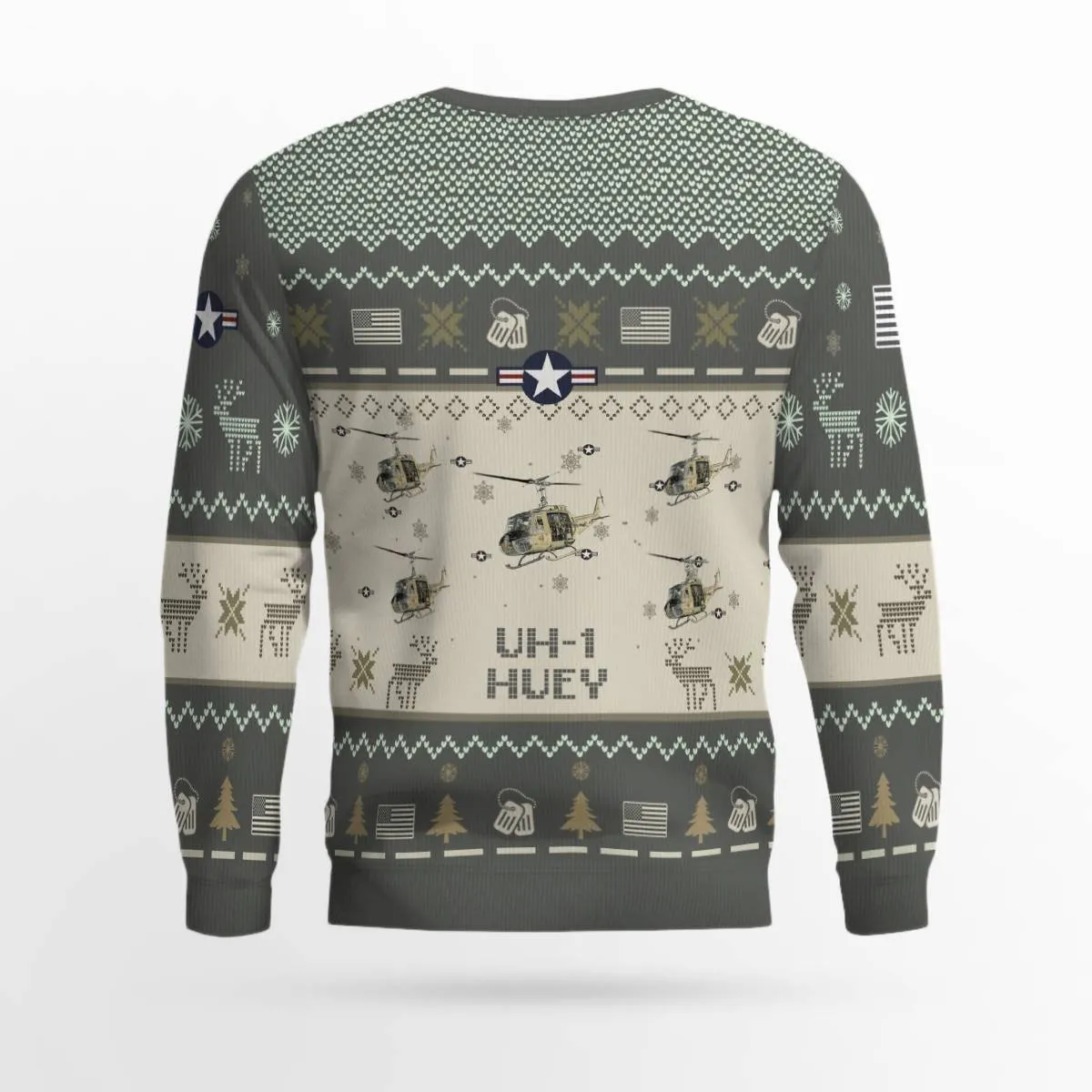 UH-1 Huey UH1_Aircraft Ugly Sweater, Ugly Sweater Christmas Shirt for Men Dad Veteran