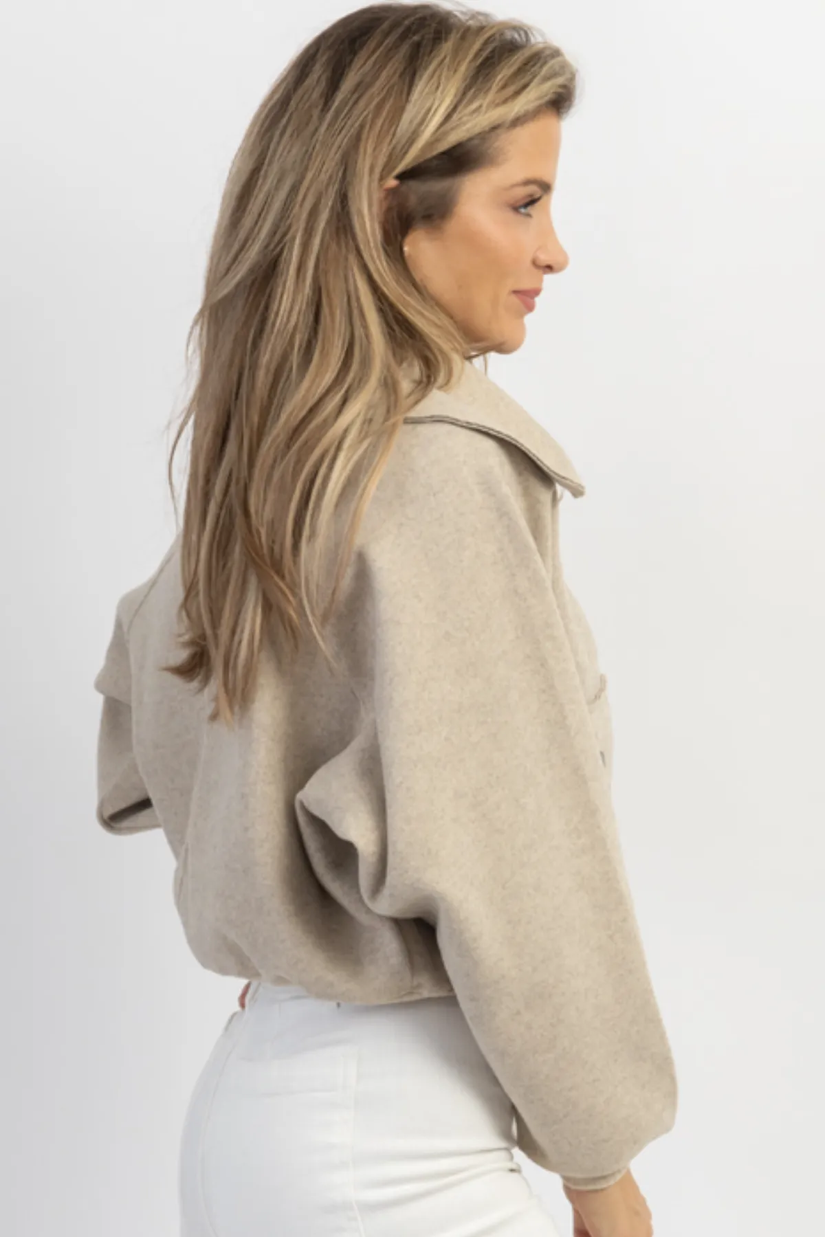 VENICE SNAP BUTTON COLLARED JACKET