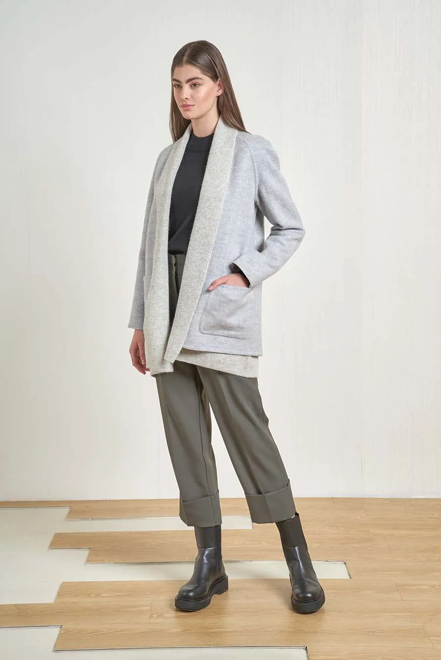 Victorius Coat Baby Alpaca & Wool Color Pietra