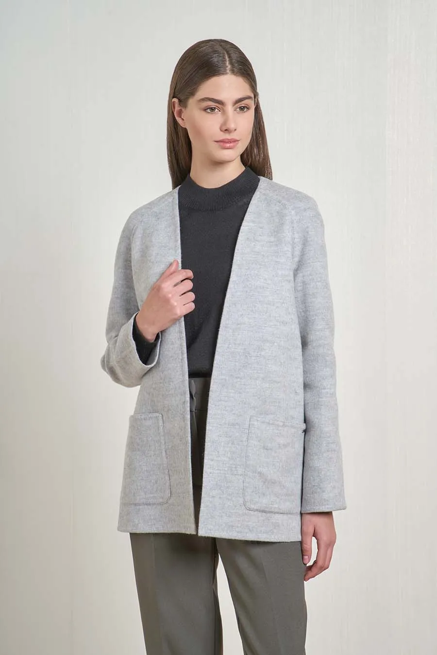 Victorius Coat Baby Alpaca & Wool Color Pietra