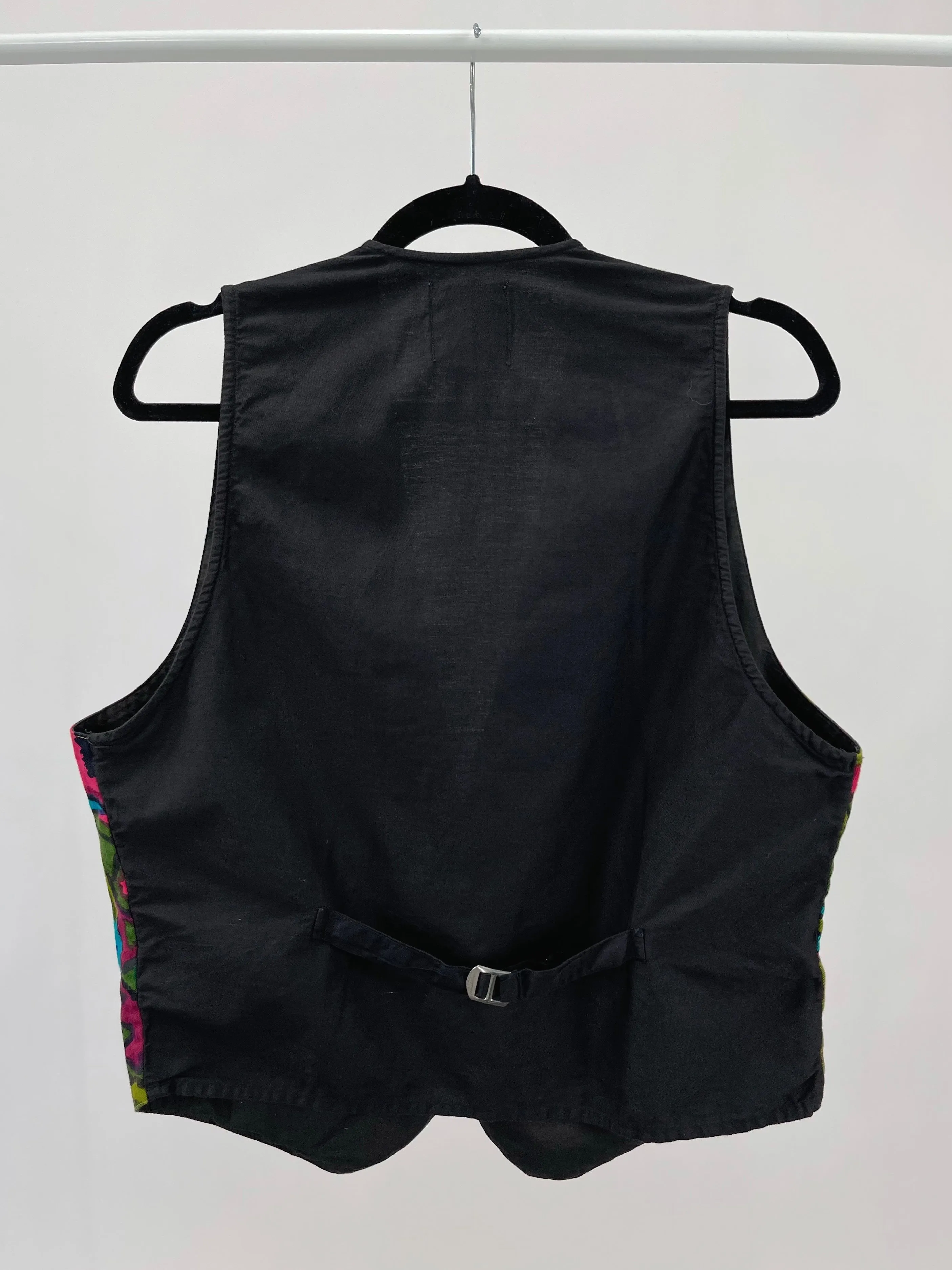 Vintage Funky Printed Waistcoat Vest (S)