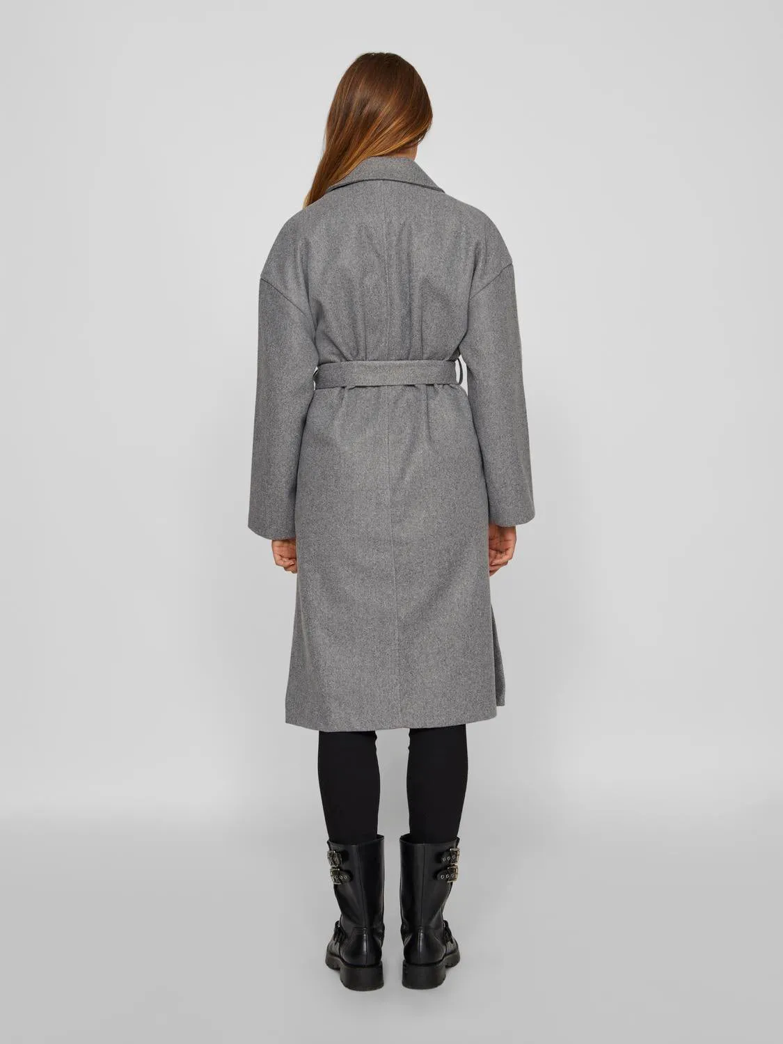 VISOLO Coat - Medium Grey Melange