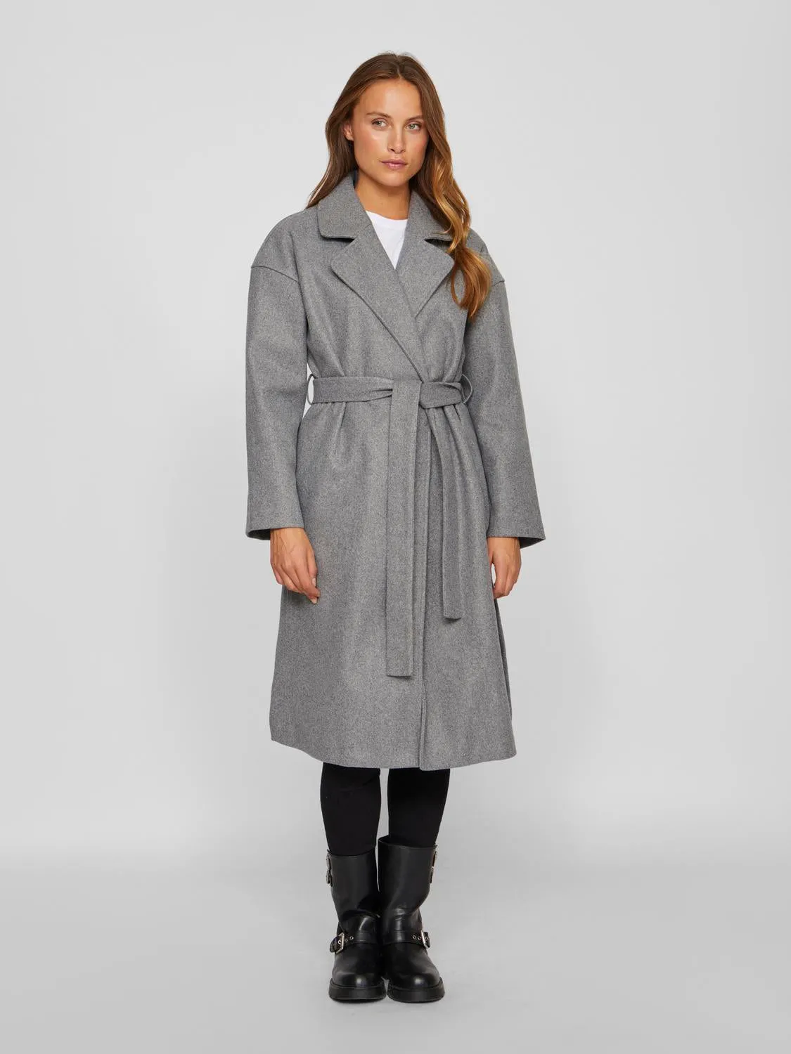VISOLO Coat - Medium Grey Melange