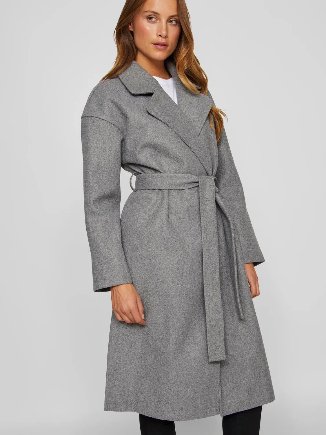 VISOLO Coat - Medium Grey Melange