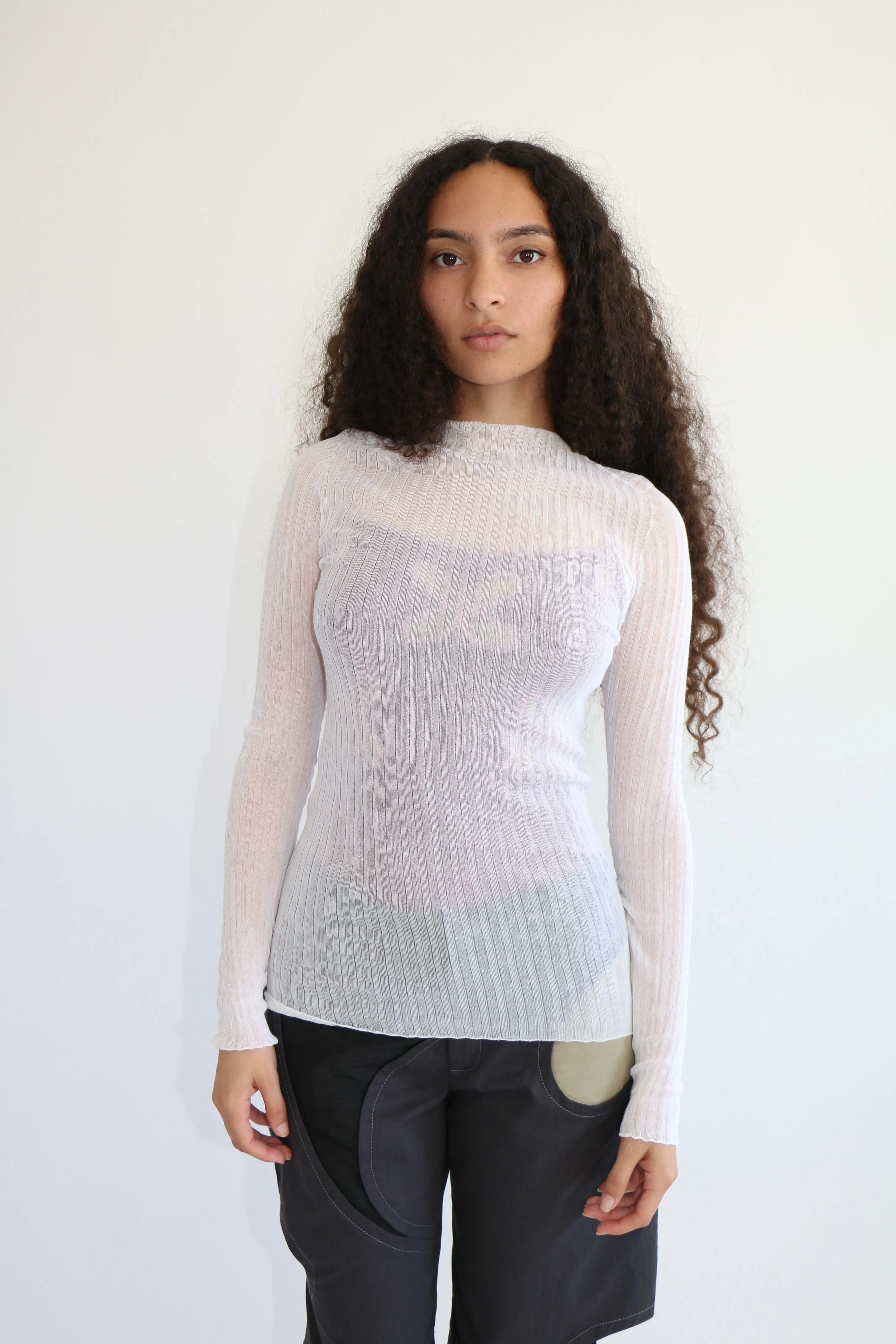 White Tulle Top