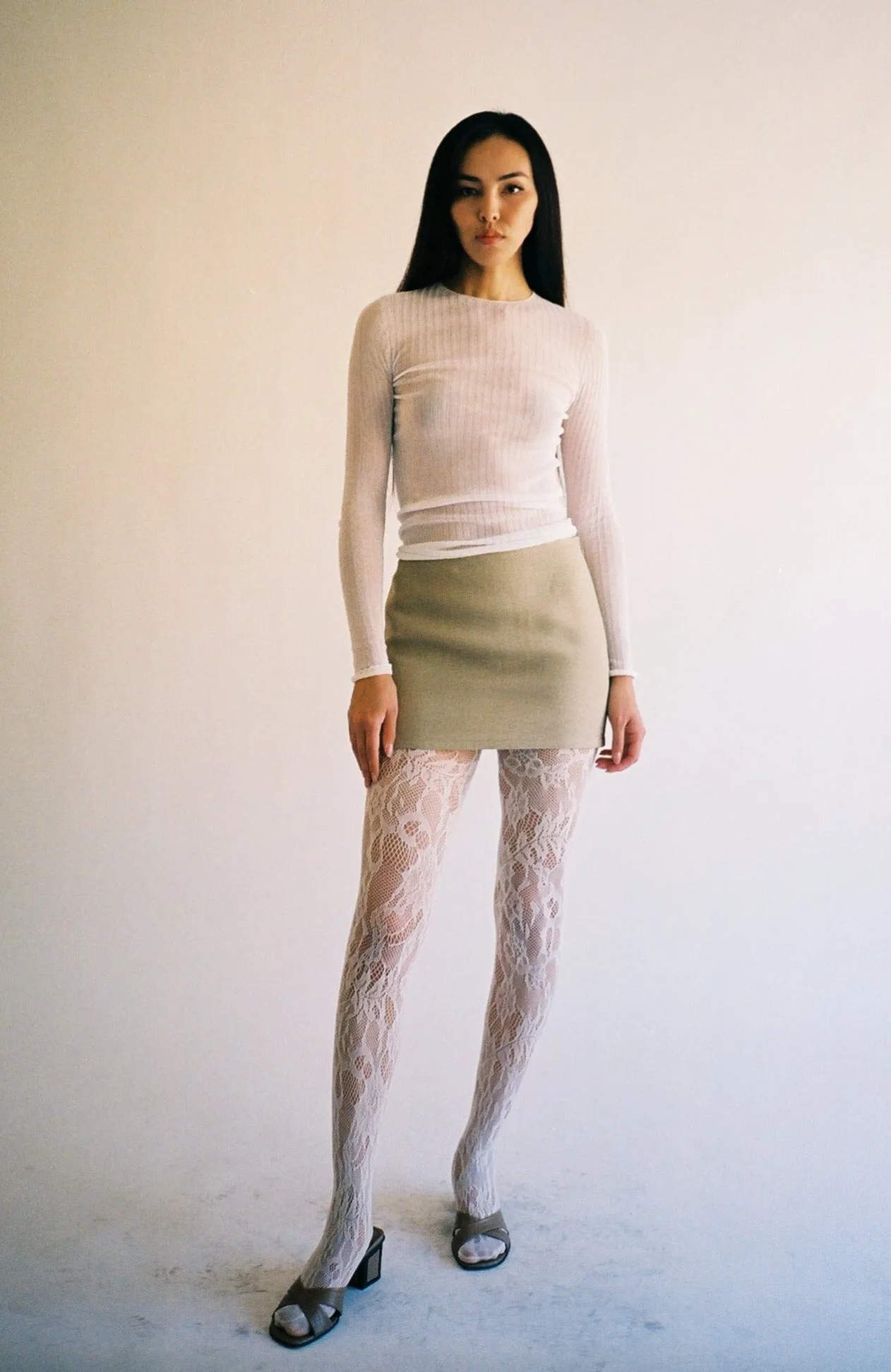 White Tulle Top