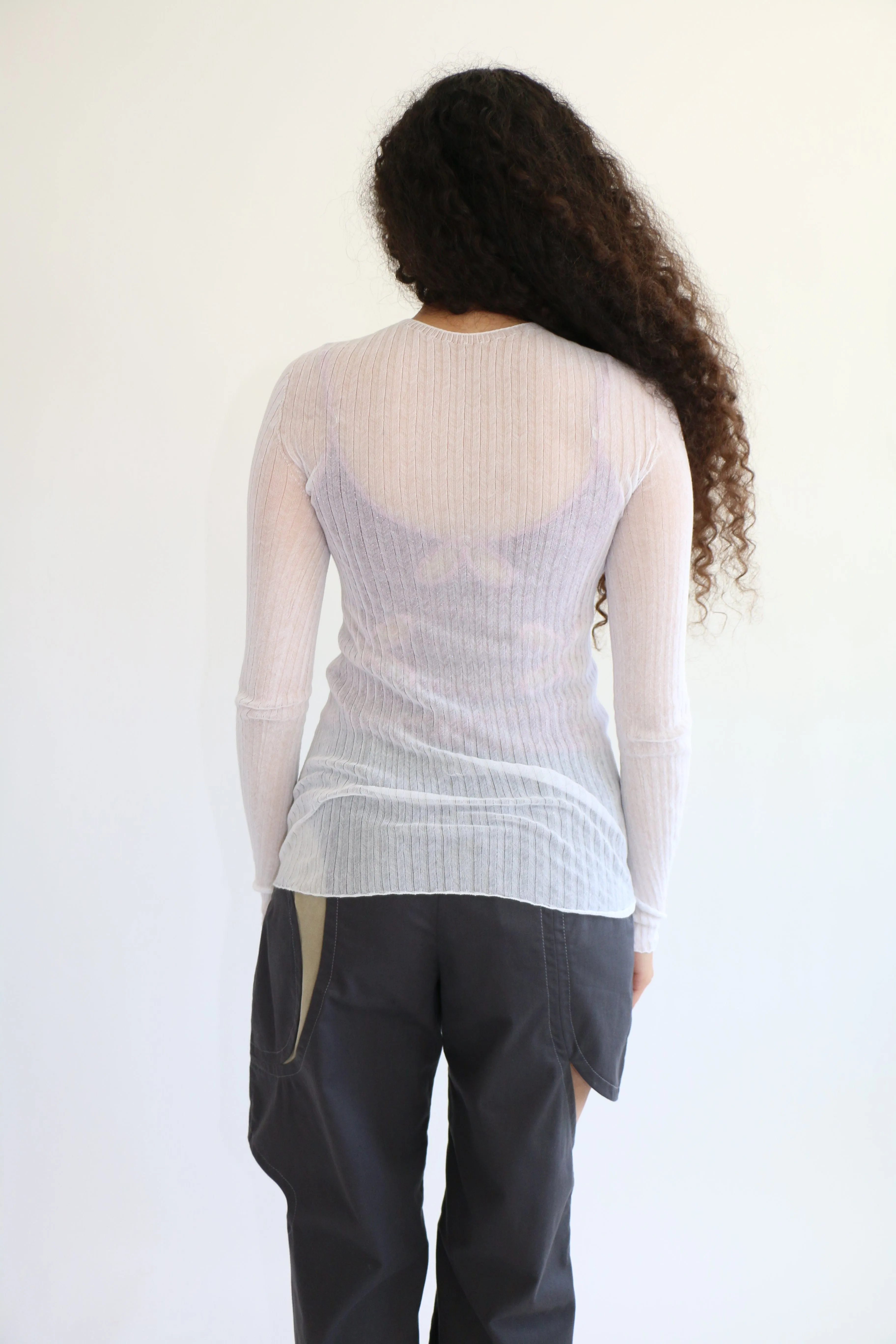 White Tulle Top