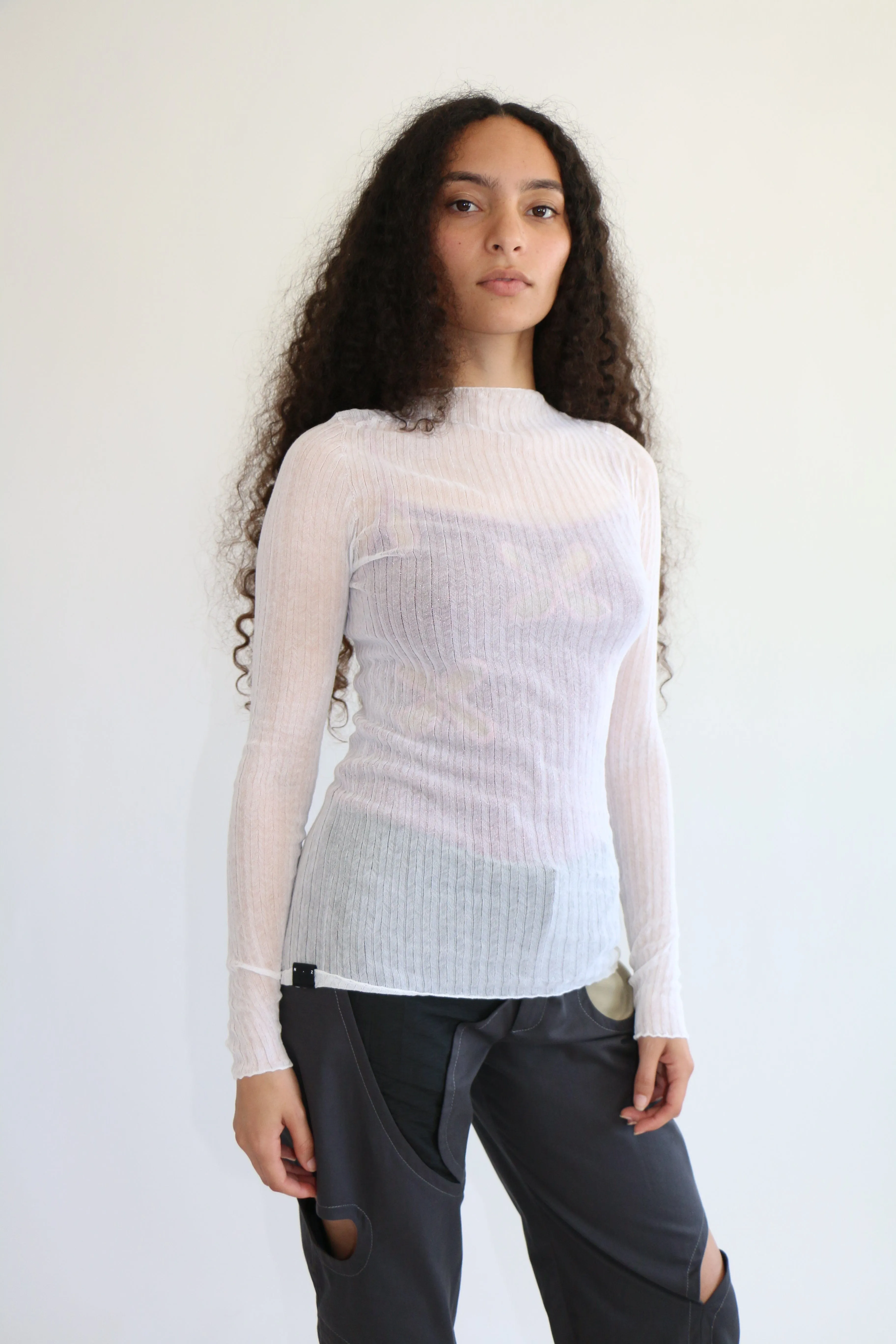 White Tulle Top