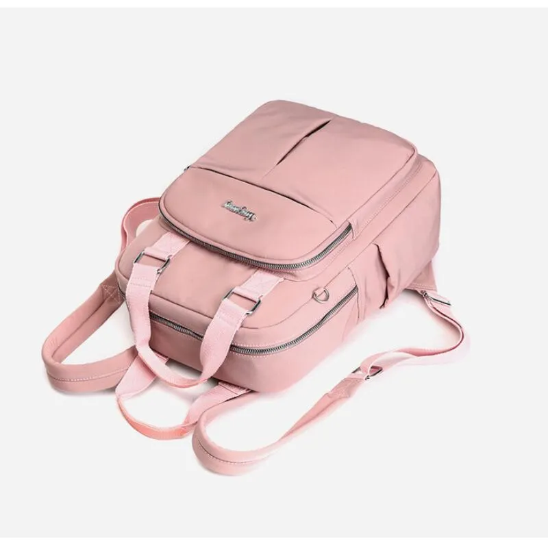 Women's Large Capacity Solid Laptop Backpack