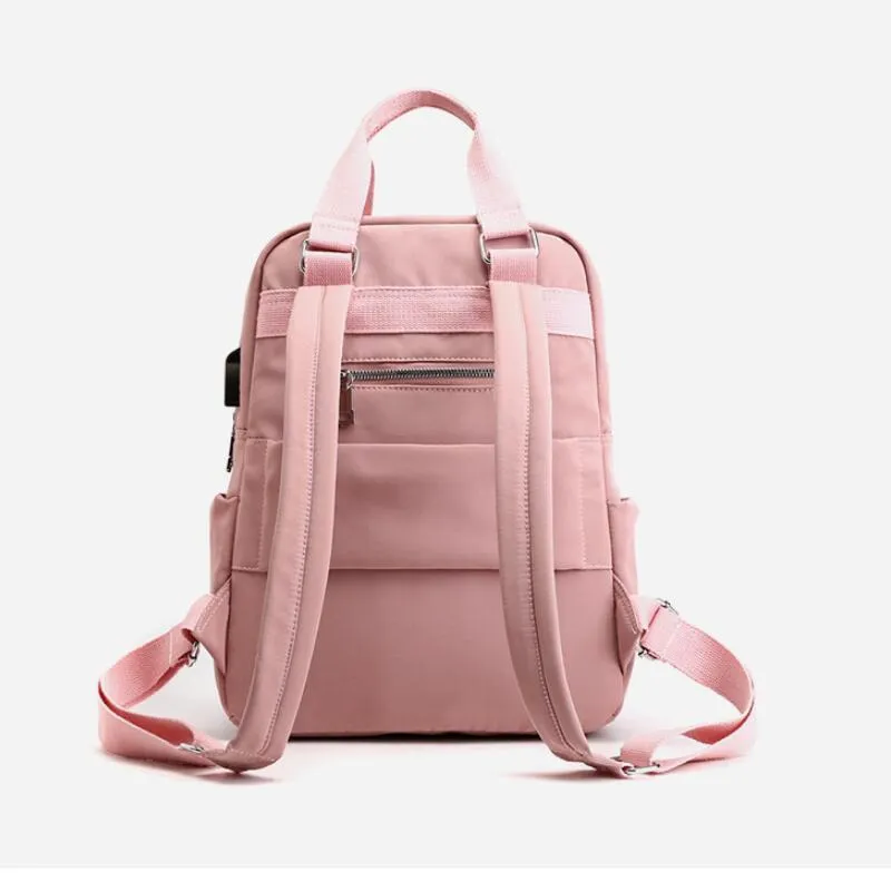 Women's Large Capacity Solid Laptop Backpack